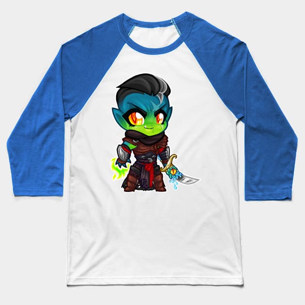 Fjord Chibi Baseball T-Shirt by pbarbalios